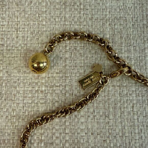 Kate Spade Black & Gold Beaded Rope Chain Long Necklace - Picture 4 of 4